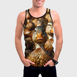 Майка-безрукавка мужская Дикие утки, цвет: 3D-черный — фото 2