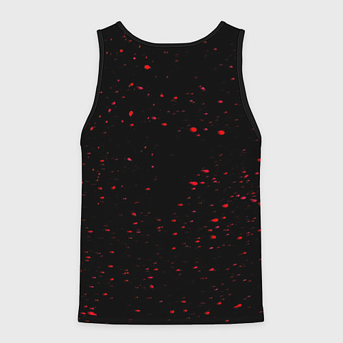 Мужская майка без рукавов Кровавый самурай и луна / 3D-Черный – фото 2