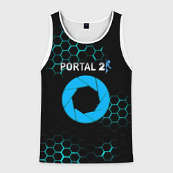Майка-безрукавка мужская Portal соты броня, цвет: 3D-белый