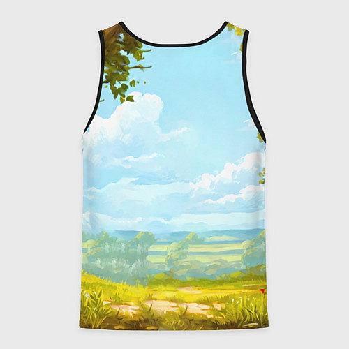 Мужская майка без рукавов Петушок / 3D-Черный – фото 2