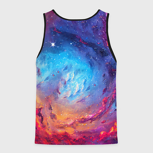 Мужская майка без рукавов Черный ворон на фоне космоса / 3D-Черный – фото 2