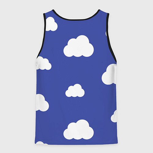 Мужская майка без рукавов Легкие облака / 3D-Черный – фото 2