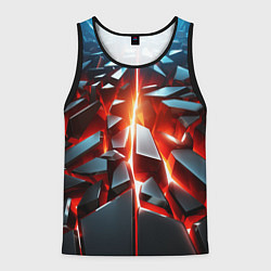 Майка-безрукавка мужская Черные слитки над лавой, цвет: 3D-черный