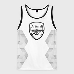 Майка-безрукавка мужская Arsenal white poly, цвет: 3D-черный