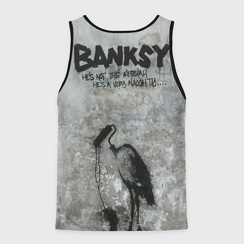 Мужская майка без рукавов Banksy - peace / 3D-Черный – фото 2