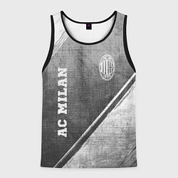 Майка-безрукавка мужская AC Milan - grey gradient вертикально, цвет: 3D-черный