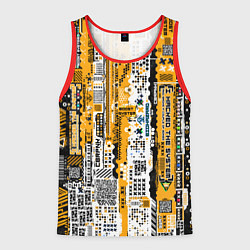 Мужская майка без рукавов Cyberpunk pattern yellow