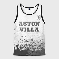 Майка-безрукавка мужская Aston Villa - white gradient посередине, цвет: 3D-черный