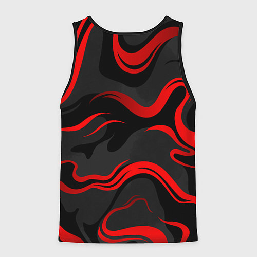 Мужская майка без рукавов Toyota - красные языки пламени / 3D-Черный – фото 2