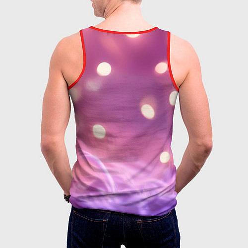 Мужская майка без рукавов Милый грызун с сердечком / 3D-Красный – фото 4