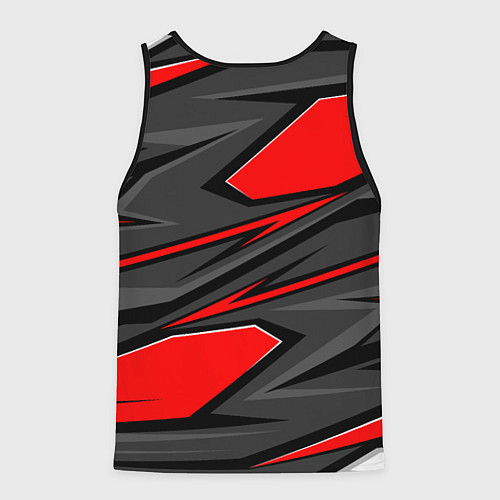 Мужская майка без рукавов Toyota - красная абстракция / 3D-Черный – фото 2