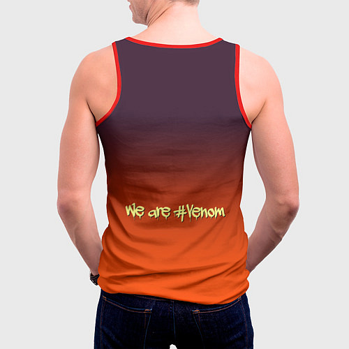 Мужская майка без рукавов Two Donalds and Venom - meme / 3D-Красный – фото 4