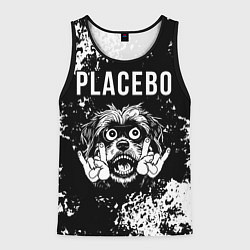 Майка-безрукавка мужская Placebo рок пес, цвет: 3D-черный