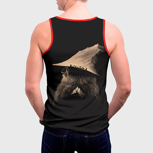Мужская майка без рукавов Гэндальф из Властелин колец / 3D-Красный – фото 4