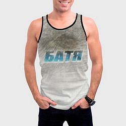 Майка-безрукавка мужская Батя в здании - галлюцинации, цвет: 3D-черный — фото 2