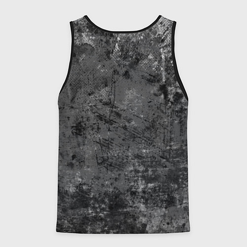 Мужская майка без рукавов Абстракция - grunge mood / 3D-Черный – фото 2