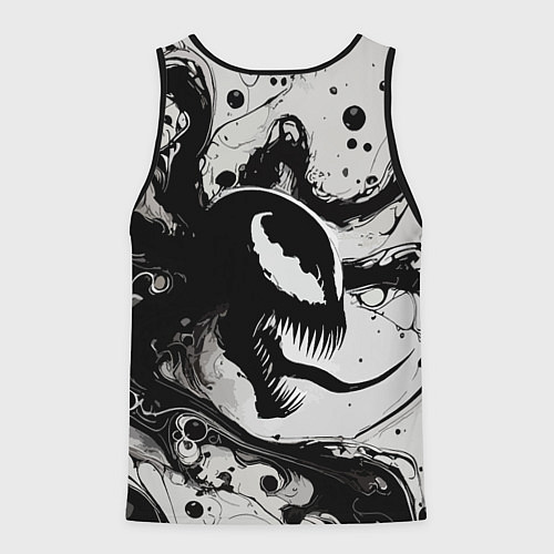 Мужская майка без рукавов Морда свирепого симбиота - нейроарт / 3D-Черный – фото 2