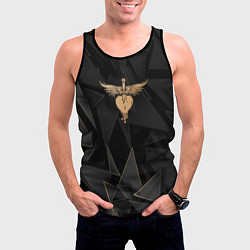 Майка-безрукавка мужская Bon Jovi golden poly, цвет: 3D-черный — фото 2