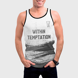 Майка-безрукавка мужская Within Temptation - white gradient посередине, цвет: 3D-черный — фото 2