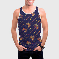 Майка-безрукавка мужская Mortal Kombat logo pattern, цвет: 3D-белый — фото 2