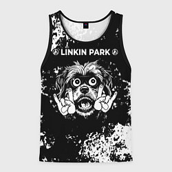 Майка-безрукавка мужская Linkin Park 2024 рок пес, цвет: 3D-черный