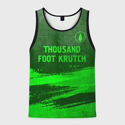 Майка-безрукавка мужская Thousand Foot Krutch - green gradient посередине, цвет: 3D-черный