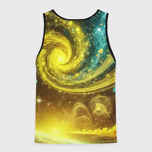 Мужская майка без рукавов Sonic and Shadow battle in space - movie / 3D-Черный – фото 2