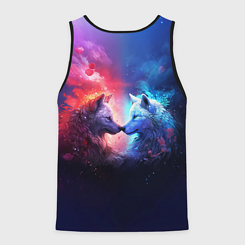 Мужская майка без рукавов Любовь хищников / 3D-Черный – фото 2