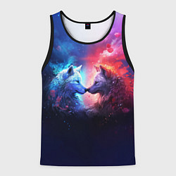 Майка-безрукавка мужская Любовь хищников, цвет: 3D-черный