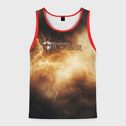 Майка-безрукавка мужская Stronghold сrusader лого и гром, цвет: 3D-красный