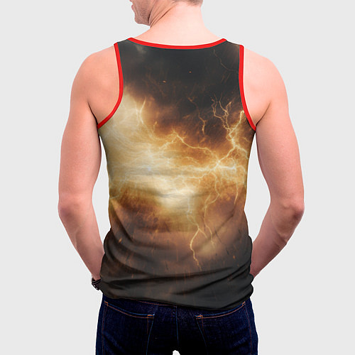 Мужская майка без рукавов Stronghold сrusader лого и гром / 3D-Красный – фото 4
