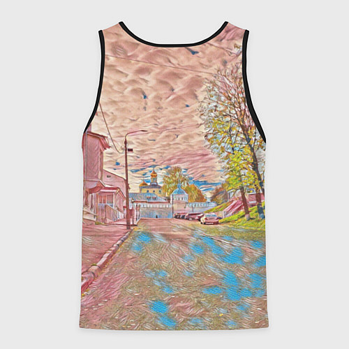 Мужская майка без рукавов Старый город / 3D-Черный – фото 2