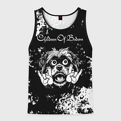 Майка-безрукавка мужская Children of Bodom рок пес, цвет: 3D-черный