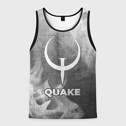 Майка-безрукавка мужская Quake - grey gradient, цвет: 3D-черный