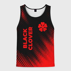 Майка-безрукавка мужская Black Clover - red gradient вертикально, цвет: 3D-черный