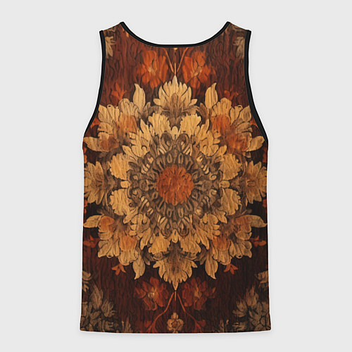 Мужская майка без рукавов Узор в старинном стиле / 3D-Черный – фото 2