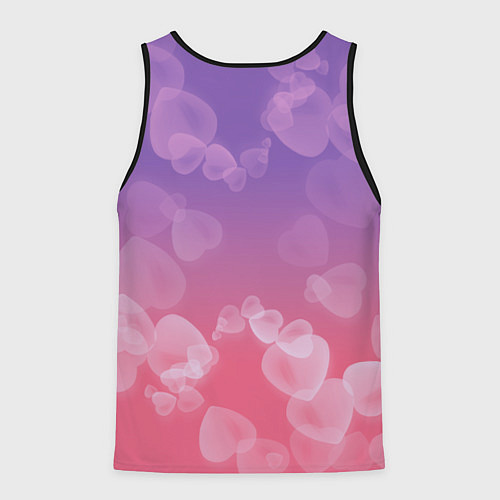 Мужская майка без рукавов Кошачья влюбленность / 3D-Черный – фото 2