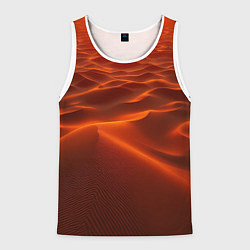 Майка-безрукавка мужская Красная жара, цвет: 3D-белый
