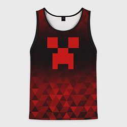 Майка-безрукавка мужская Minecraft red poly, цвет: 3D-черный