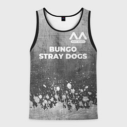 Майка-безрукавка мужская Bungo Stray Dogs - grey gradient посередине, цвет: 3D-черный