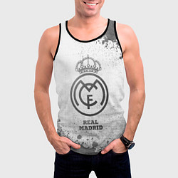 Майка-безрукавка мужская Real Madrid - white gradient, цвет: 3D-черный — фото 2