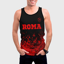 Майка-безрукавка мужская Roma - red gradient посередине, цвет: 3D-черный — фото 2