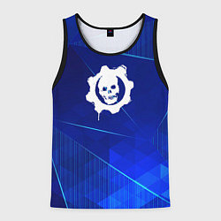 Майка-безрукавка мужская Gears of War blue poly, цвет: 3D-черный