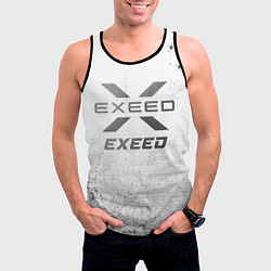 Майка-безрукавка мужская Exeed - white gradient, цвет: 3D-черный — фото 2
