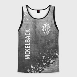 Майка-безрукавка мужская Nickelback - grey gradient вертикально, цвет: 3D-черный