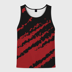 Майка-безрукавка мужская The color is red and black, цвет: 3D-черный