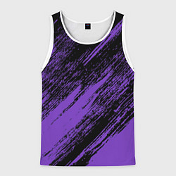 Майка-безрукавка мужская The color is purple and black, цвет: 3D-белый