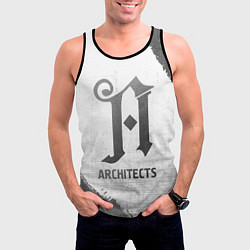 Майка-безрукавка мужская Architects - white gradient, цвет: 3D-черный — фото 2