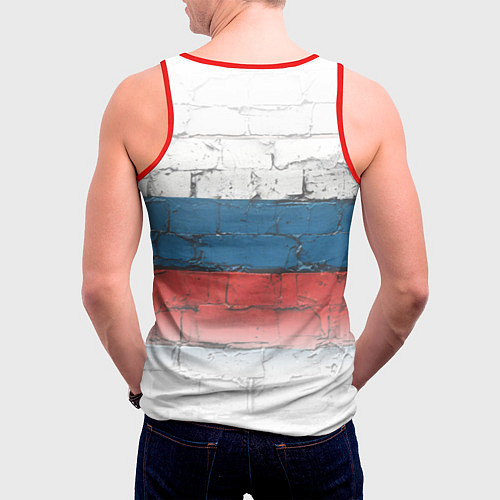 Мужская майка без рукавов Воин веры / 3D-Красный – фото 4