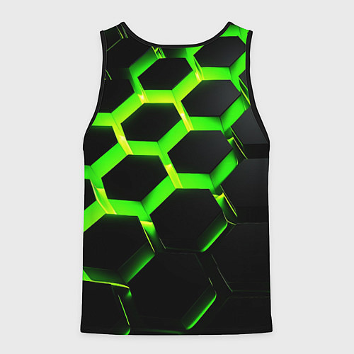 Мужская майка без рукавов Neon Honeycombs 2 / 3D-Черный – фото 2